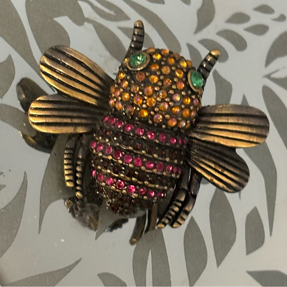 Bumble Bee Rhinestone Lapel Pin/Brooch by Gap, circa 2000, EUC